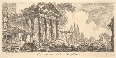 Plaat 21: Tempel van Pola in Istrië, ca. 1748 door Giovanni Battista Piranesi