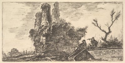 Graf van de drie Curiatii broers in Albano door Giovanni Battista Piranesi