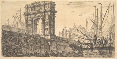 Boog van Trajanus in Ancona, ca. 1748 door Giovanni Battista Piranesi