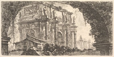 Plaat 9: Boog van Constantijn in Rome Arco di Costantino in Roma door Giovanni Battista Piranesi