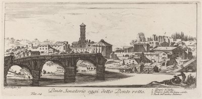 Ponte Senatorio tegenwoordig Ponte Rotto genoemd door Giovanni Battista Piranesi