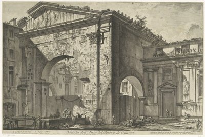 Porticus van Octavia te Rome (Gezichten op Rome) door Giovanni Battista Piranesi