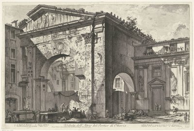 Porticus van Octavia te Rome door Giovanni Battista Piranesi
