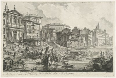 Porto di Ripetta te Rome door Giovanni Battista Piranesi