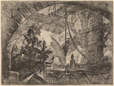 Gevangenen op een Uitstekend Platform door Giovanni Battista Piranesi