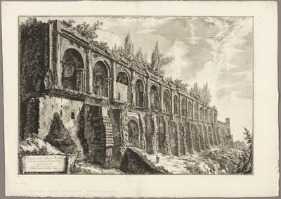 Restanten van de Villa van Maecenas in Tivoli, uit Zichten van Rome door Giovanni Battista Piranesi