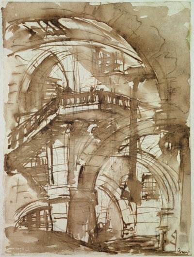 Romeinse gevangenis, c.1744-5 door Giovanni Battista Piranesi