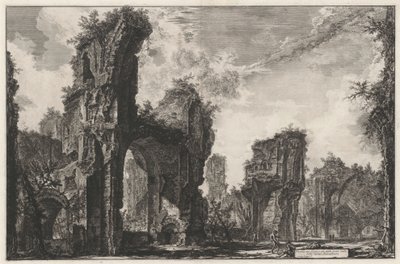 Ruïnes van de Sisto, ofwel van de grote zaal van de Thermen van Antoninus door Giovanni Battista Piranesi