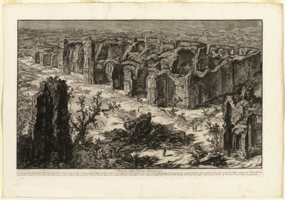 Ruïnes van de Antonijnse Baden [Baden van Caracalla], uit Zichten van Rome door Giovanni Battista Piranesi