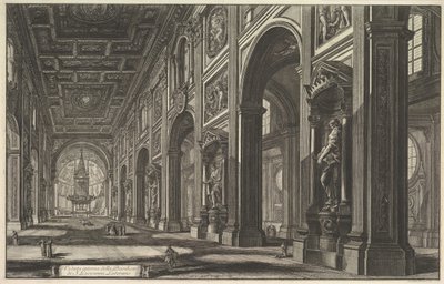 S. Giovanni in Laterano. Interieur door Giovanni Battista Piranesi