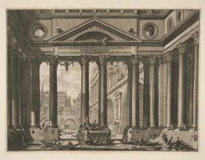 Tweede frontispice van deel IV van Le Antichità Romane door Giovanni Battista Piranesi