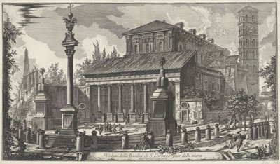 Sint-Laurens buiten de Muren te Rome door Giovanni Battista Piranesi