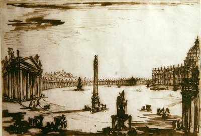 Sint-Pietersplein, Rome door Giovanni Battista Piranesi