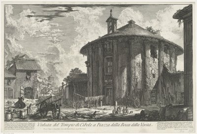 Tempel van Hercules Invictus te Rome Gezichten op Rome (series title) door Giovanni Battista Piranesi