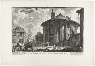 Tempel van Hercules Invictus te Rome Gezichten op Rome door Giovanni Battista Piranesi