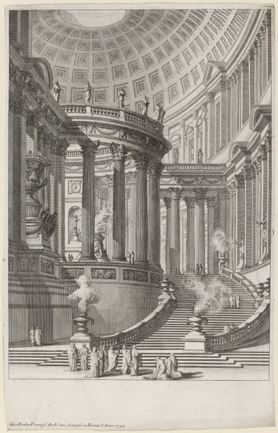 Oude tempel door Giovanni Battista Piranesi