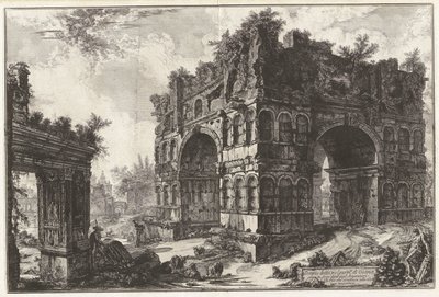 Tempel genaamd volksmond van Janus. Een boog genaamd van de door Giovanni Battista Piranesi