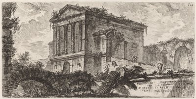 Tempel van Clitumno tussen Foligno en Spoleto door Giovanni Battista Piranesi
