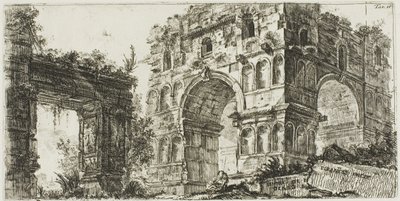 Tempel van Janus, plaat 11 uit Enkele uitzichten van triomfbogen en andere monumenten door Giovanni Battista Piranesi