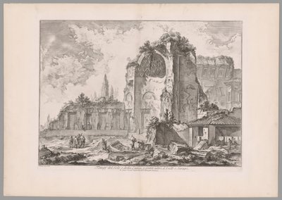Tempel van Sol en Luna..., van Gezicht op Rome (Tempels van de Zon en de Maan, of zoals anderen, van Isis en Serapis, van Gezicht op Rome) door Giovanni Battista Piranesi