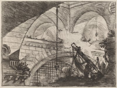 De boog met een schelpmotief door Giovanni Battista Piranesi