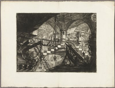 De Boog met een Schelpmotief, plaat 11 uit Imaginaire Gevangenissen door Giovanni Battista Piranesi