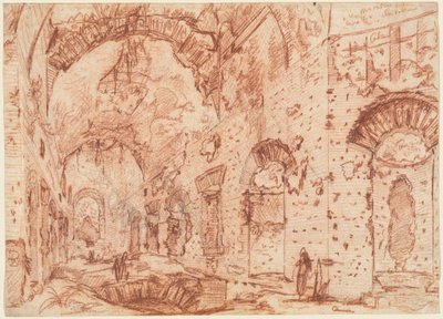 De "Canopus" van de Villa Adriana in Tivoli door Giovanni Battista Piranesi