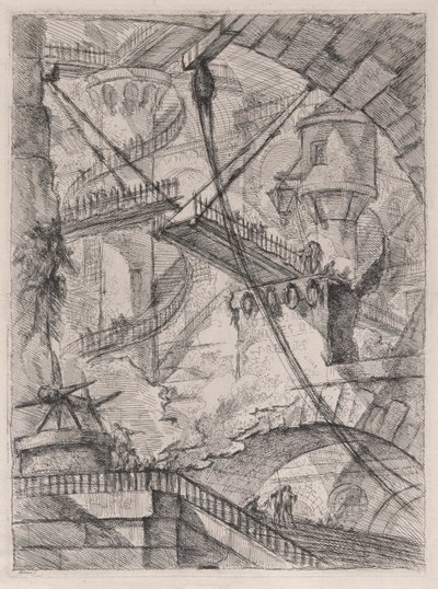 De Ophaalbrug, uit Carceri d door Giovanni Battista Piranesi
