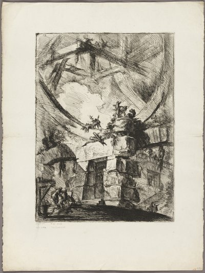 Het Reuzenrad, plaat 9 uit Denkbeeldige Gevangenissen door Giovanni Battista Piranesi