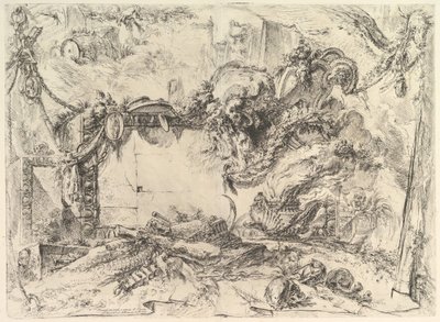 De monumentale tablet, uit Grotteschi Grotesques, ca. 1748 door Giovanni Battista Piranesi