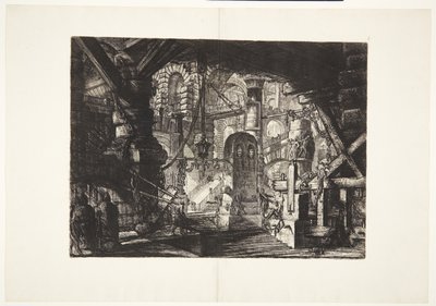 De pier met kettingen door Giovanni Battista Piranesi