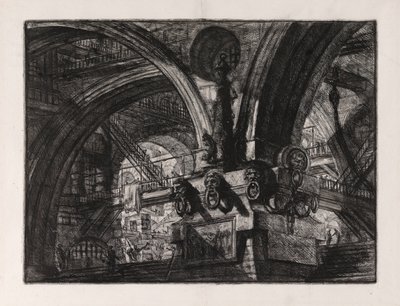 De Pier met een Lamp, plaat 15 uit Carceri d door Giovanni Battista Piranesi