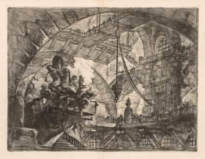 De Gevangenissen: Een Grote Galerij met een Groep Gevangenen, 1745-1750 door Giovanni Battista Piranesi