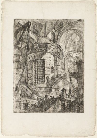 De Ronde Toren, plaat 3 uit Imaginaire Gevangenissen door Giovanni Battista Piranesi