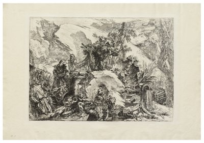 De skeletten, c. 1748 door Giovanni Battista Piranesi