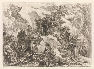De Skeletten, uit Grotteschi (Grotseken) door Giovanni Battista Piranesi