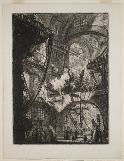 Het rokende vuur door Giovanni Battista Piranesi