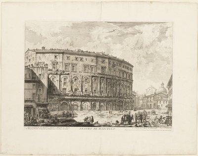 Het Theater van Marcellus, uit Uitzichten van Rome door Giovanni Battista Piranesi
