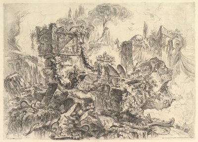 Het graf van Nero, uit de Grotteschi Grotesques door Giovanni Battista Piranesi