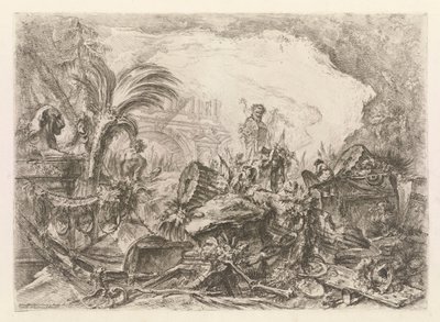 De Triomfboog, uit Grotteschi (Grotesken) door Giovanni Battista Piranesi