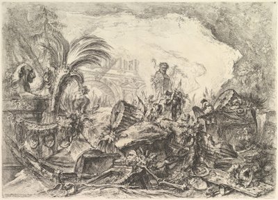De triomfboog, uit Grotteschi Grotesken door Giovanni Battista Piranesi
