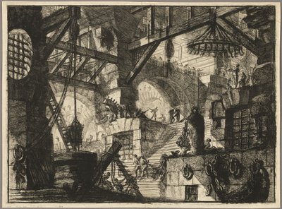 De bron, plaat 13 uit Imaginaire gevangenissen door Giovanni Battista Piranesi