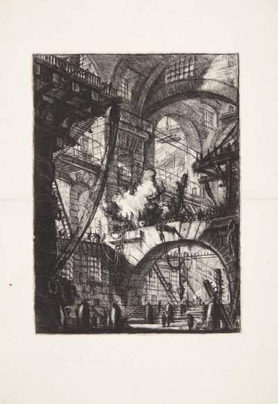 Het rokende vuur door Giovanni Battista Piranesi