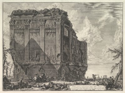 De zogenaamde Tempel van Salus, op de weg naar Albano door Giovanni Battista Piranesi