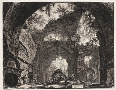 Thermen in de Villa Adriana te Tivoli door Giovanni Battista Piranesi