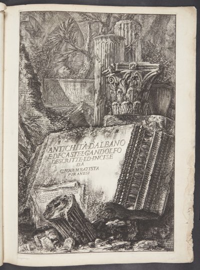 Titelblad door Giovanni Battista Piranesi