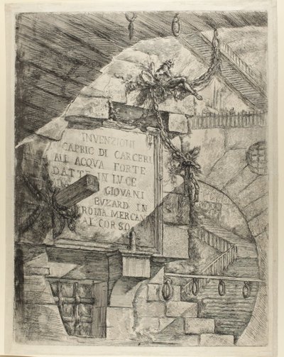 Titelpagina uit Imaginaire Gevangenissen door Giovanni Battista Piranesi