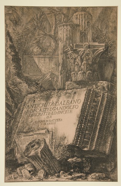 Titelpagina: Antichità door Giovanni Battista Piranesi