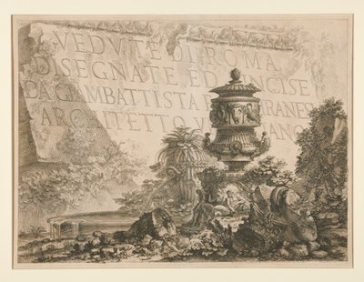 Titelpagina: Vedute di Roma Disegnate ed Incise da Giambattista Piranesi Architetto Veneziano door Giovanni Battista Piranesi