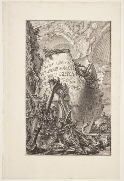 Grafkamers van de oude Romeinen, in Rome en buiten de stad door Giovanni Battista Piranesi